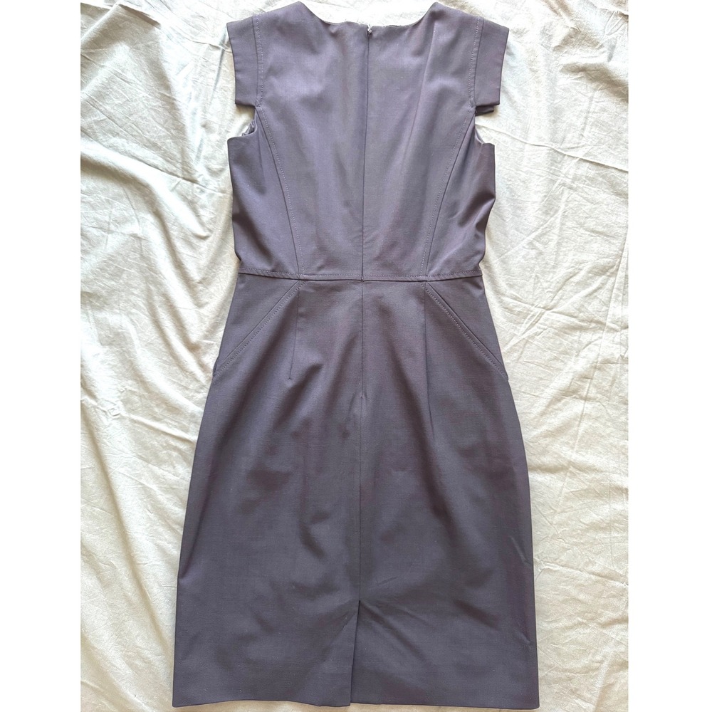 J.Crew Italian Stretch Wool Tollegno 1900 Sheath Dress Black 2P with pocets - Picture 4 of 13